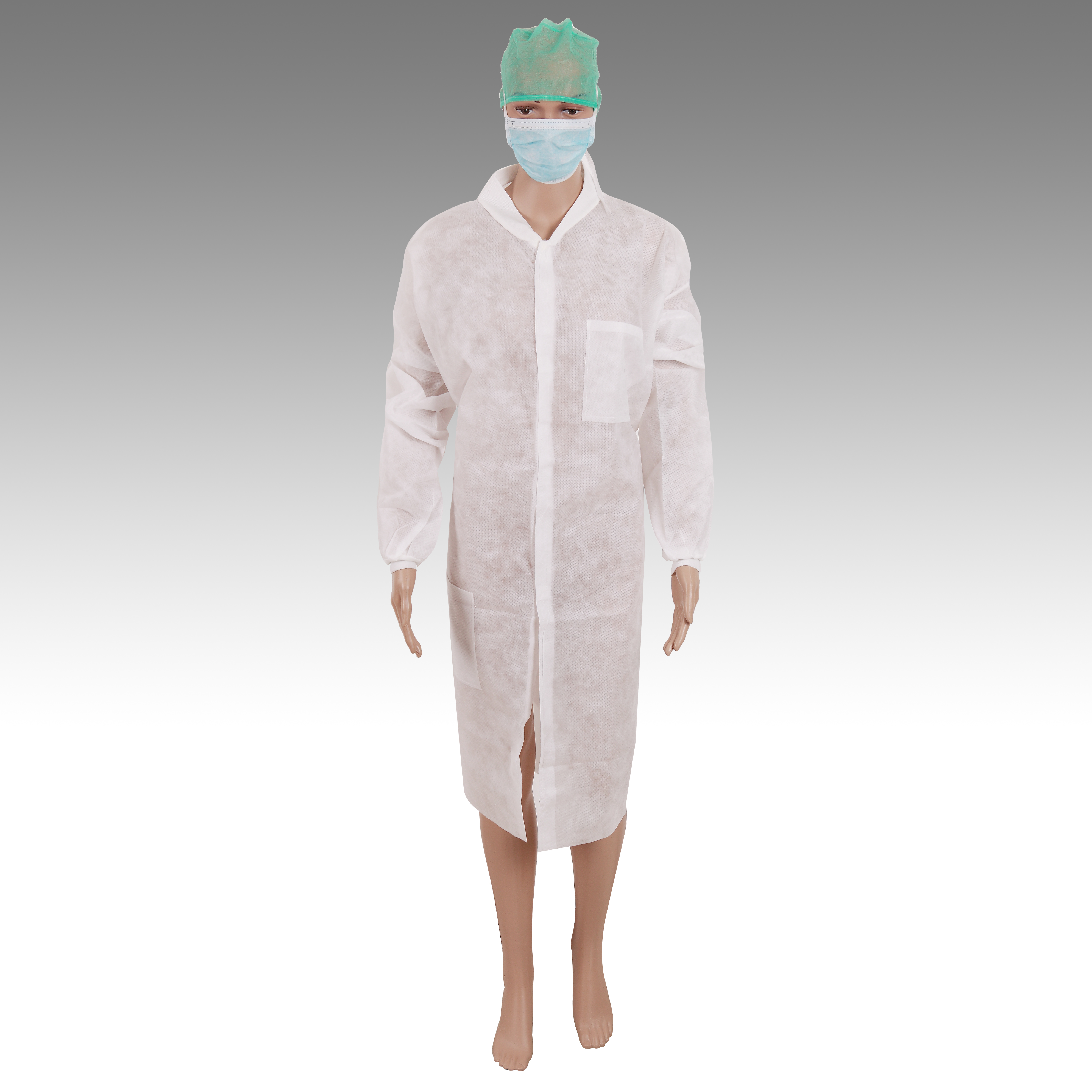 Ce&ISO Approved Lab Coat, Non-Woven PP (PP+PE) (MT59581000)